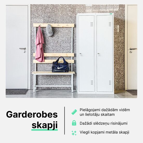 Garderobes metāla skapji