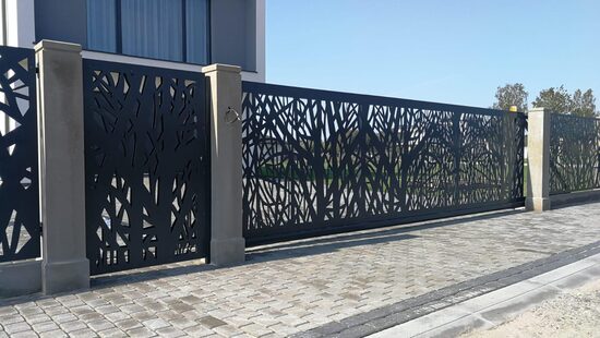 Teritorijas vārti un žogs