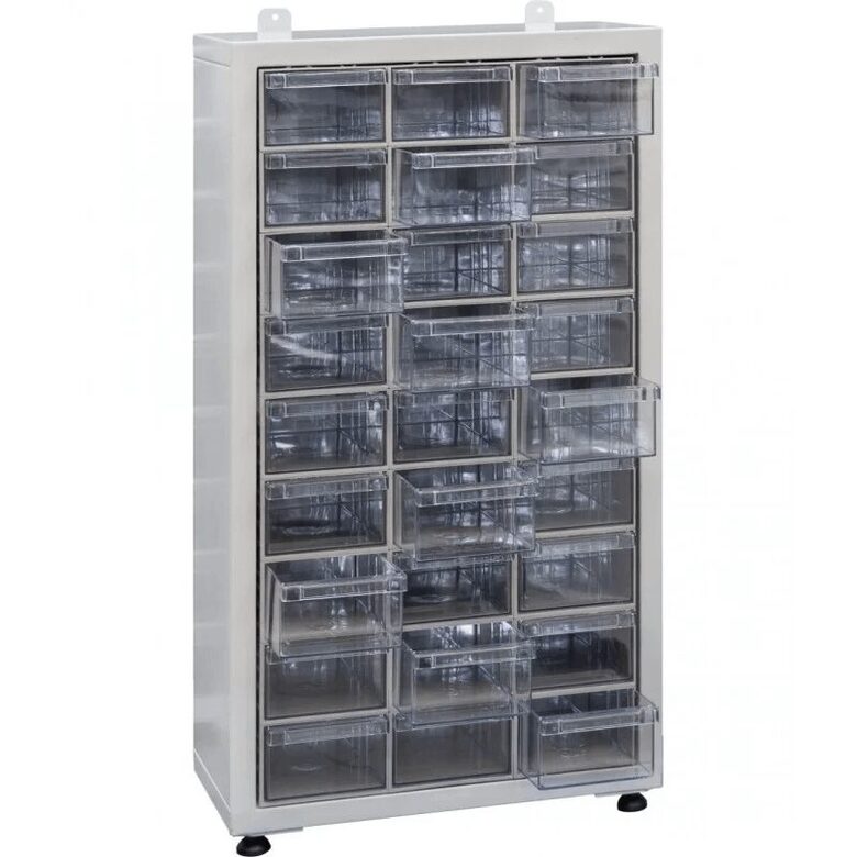 Skapis ar plastmasas atvilktnēm OSM-8/27