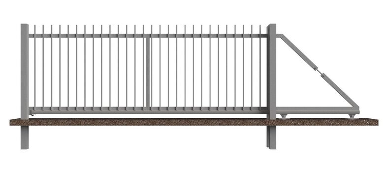 Bīdāmie vārti MODEL.1 4000x1500, HDG+RAL Komplekts