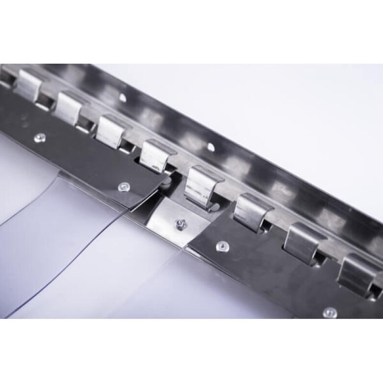 Nerūsējošā tērauda turētājs PVC aizkariem, 200 mm