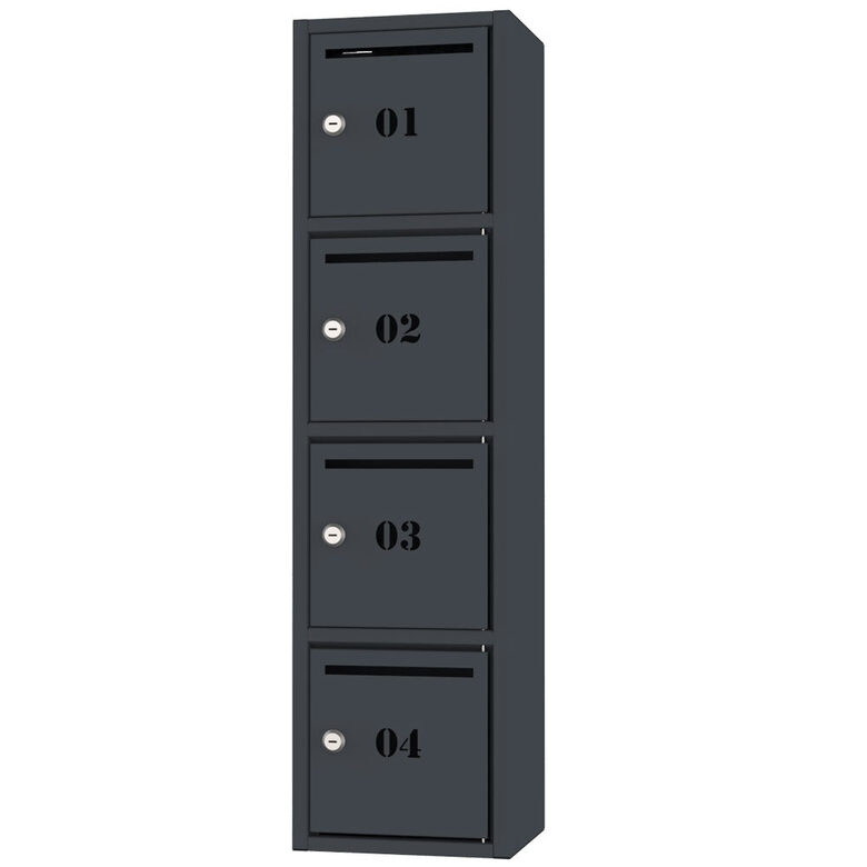 Pastkaste dzīvokļiem Cube CPB-04 grafīta