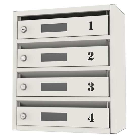 Pastkastīte Window WPB-04 ar apskates lodziņu pelēka