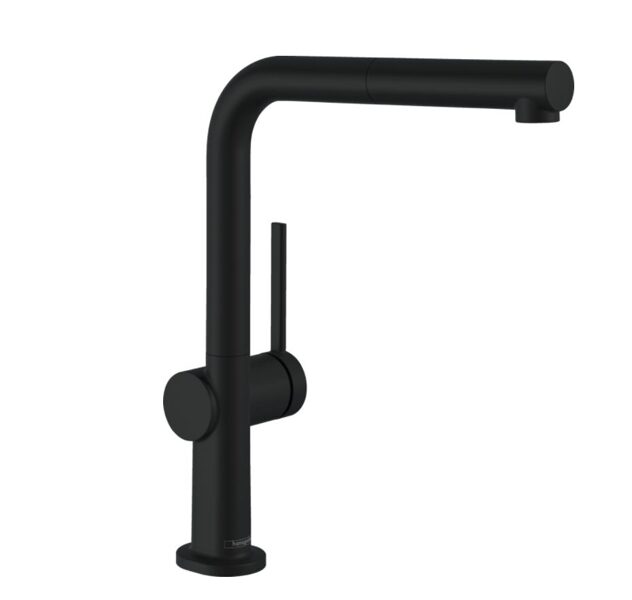 Hansgrohe virtuves izlietnes maisītājs ar izvelkamu dušu Talis M54 270 1jet, matēts melns,HG72808670