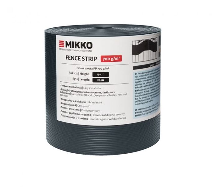 ŽOGA SEGMENTU LENTE MIKKO 190 MM X 26 M, 700 G/M²